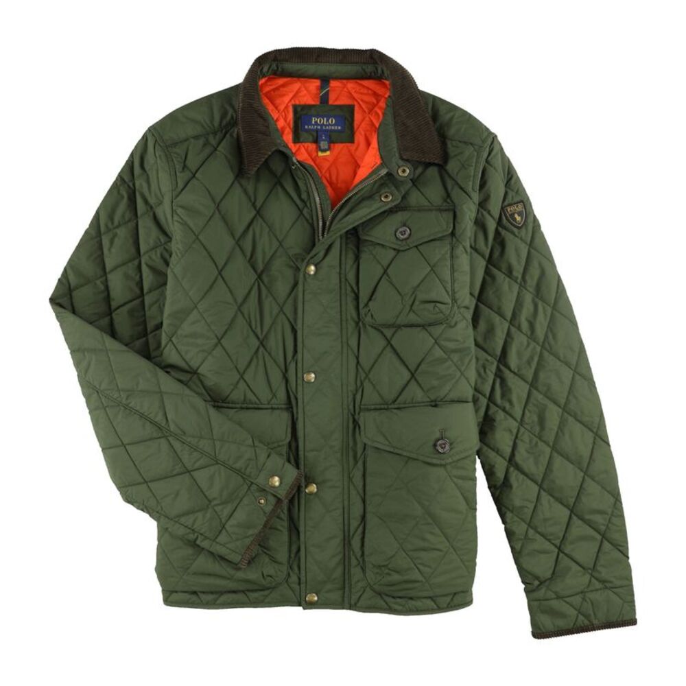 Ralph Lauren Mens Corduroy Collar Quilted Jacket, NWT